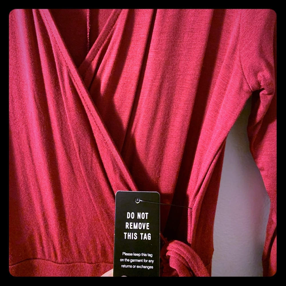 Magenta, Deep pink Wrap dress